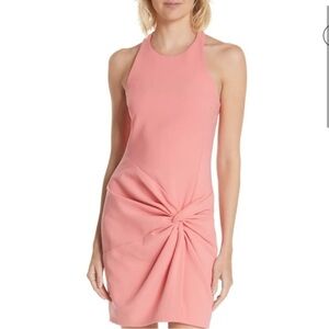 CINQ À SEPT Myla Halter Mini Dress in Tiger Lily Pink Womens Size 8